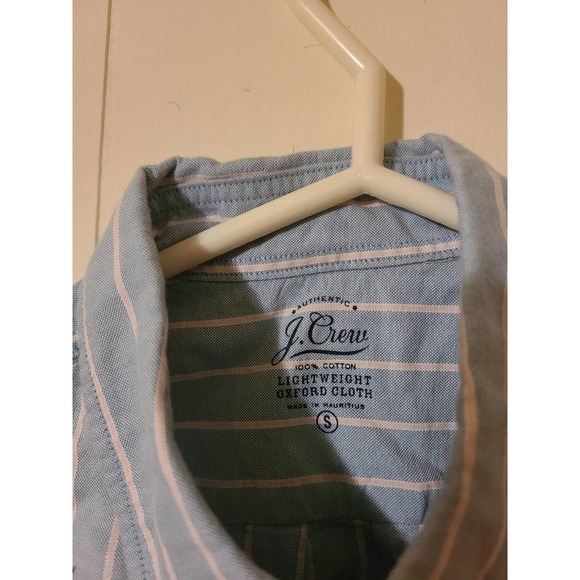 J.Crew Button Down Shirt Men's Small Striped Short Sleeve Authentic Fit (CCC) - Picture 3 of 4